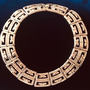 RARE VTG Givenchy DBL GG Logo Statement Necklace